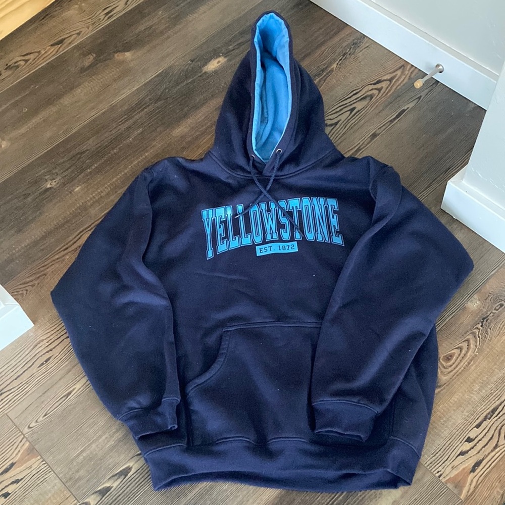 Navy Blue Yellowstone Hoodie - XXL